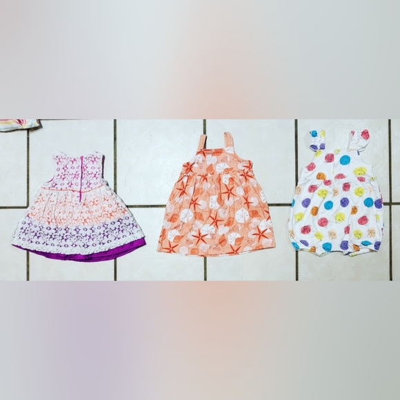Mixed Colorful Lot of Babygirl Toddler Summer Clothes Size 12M - Picture 7 of 11